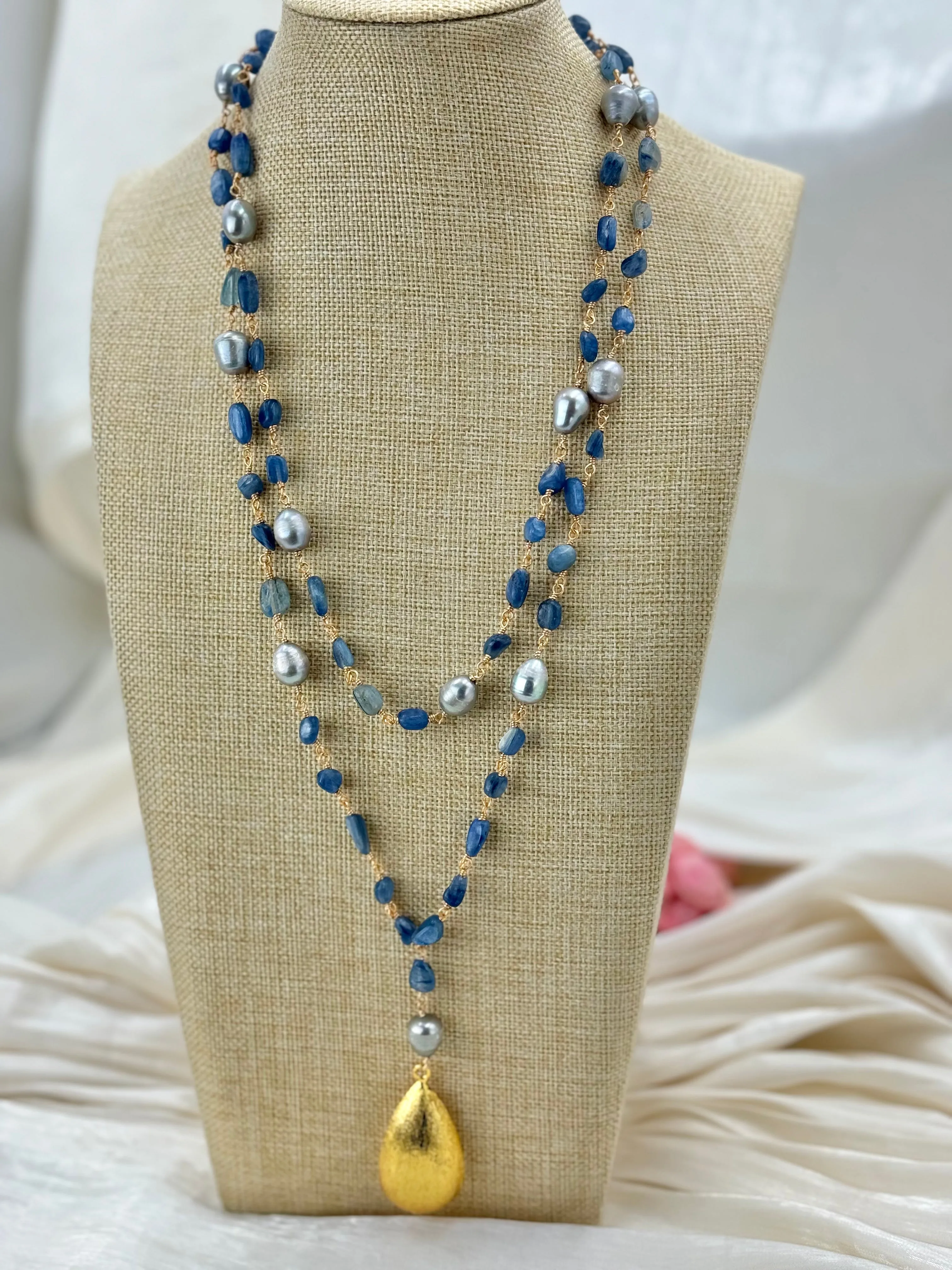 Blue Kyanites Dainty necklace
