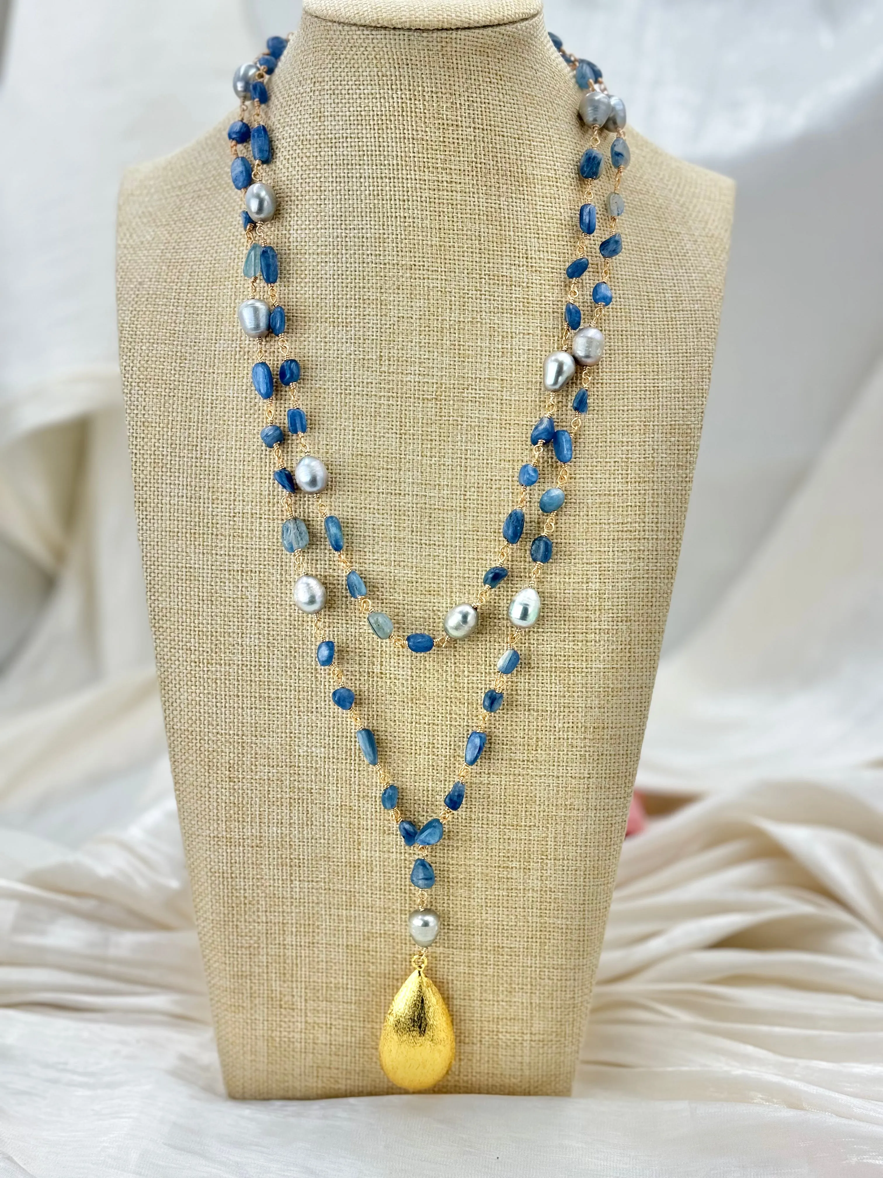Blue Kyanites Dainty necklace