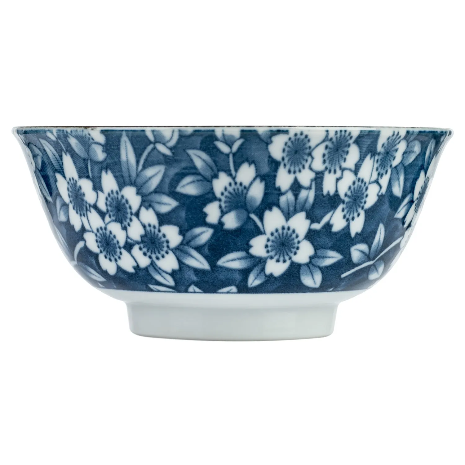 Blue Sakura Ceramic Japanese Soup Bowl