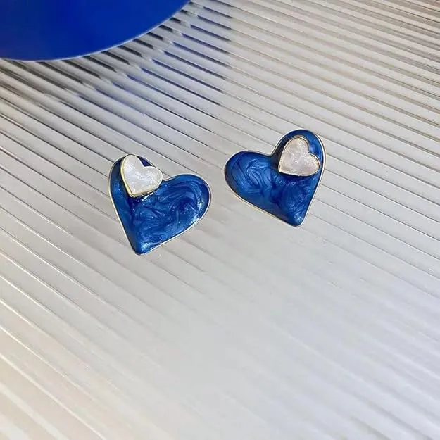 Bluestone Heart Earrings