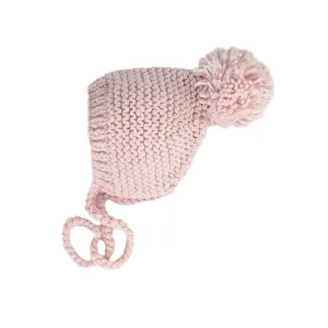 Blush Garter Stitch Bonnet