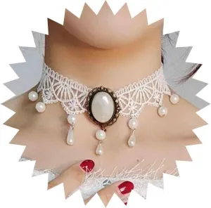 Boho Black Crystal Lace Choker Necklace Tassel Black Teardrop Necklace Choker Gothic Droplet Rhinestone Collar Necklace Retro Vintage Necklace Chain Jewelry for Women and Girls(Black A)