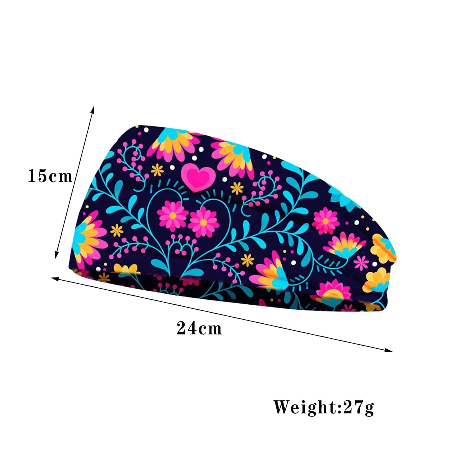 Boho Headbands fo Women Head Bands for Women's Hair Elastic Hair Bands for Short Hair Hair Accessories (Pink, One Size)