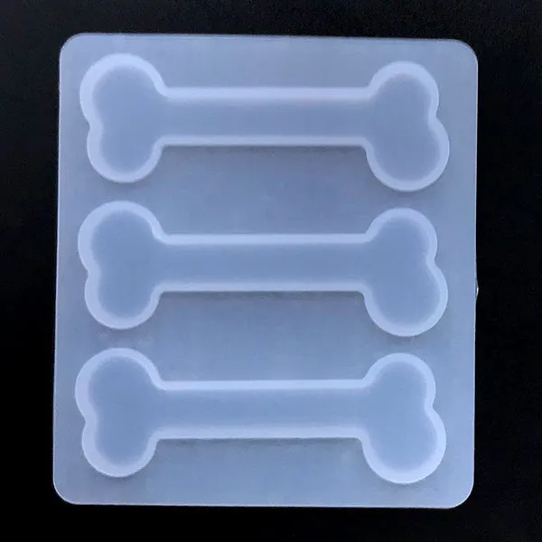 Bone Hair Clip Silicone Mold (3 Cavity) | Halloween Hair Jewellery DIY | Kawaii Goth Cabochon Making | Resin Crafts (21mm x 67mm)