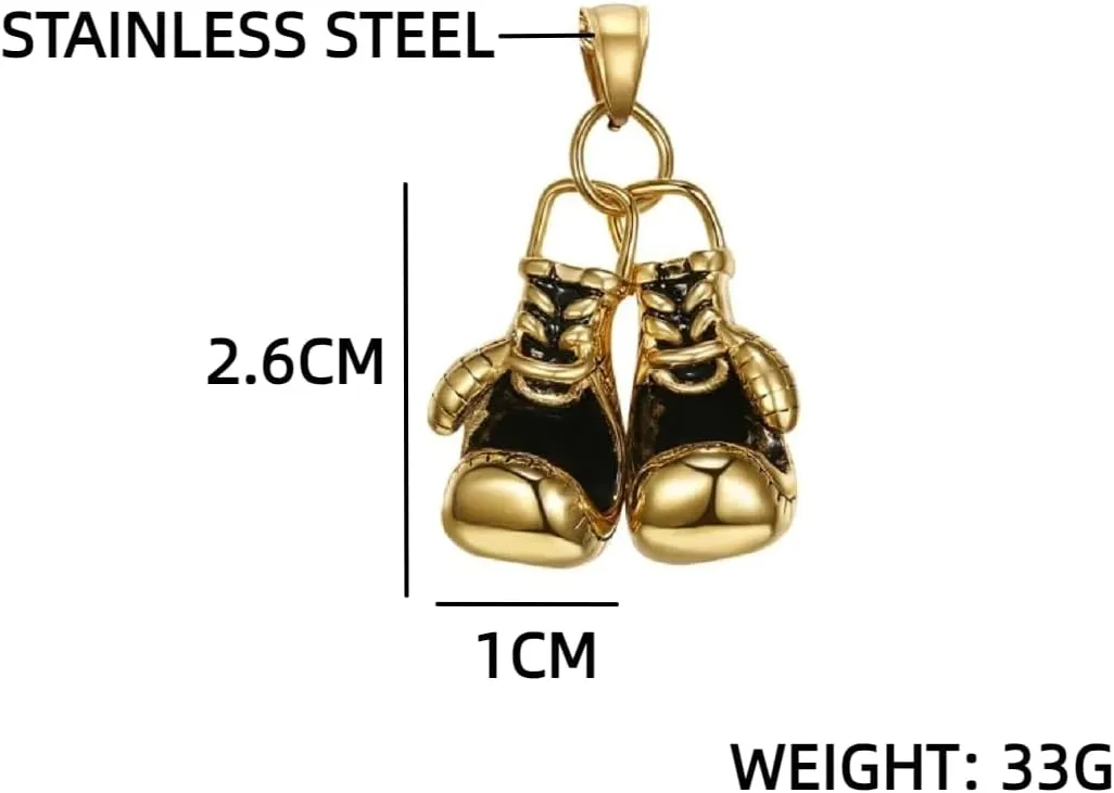 Boxing Gloves Pendant for Men Fighting Gloves Necklace, Punk Boxing Glove Sports Necklace Classic Boxing Lover Necklace Mens Cool Boxing Gloves Jewelry Fitness Gloves Charm Necklace