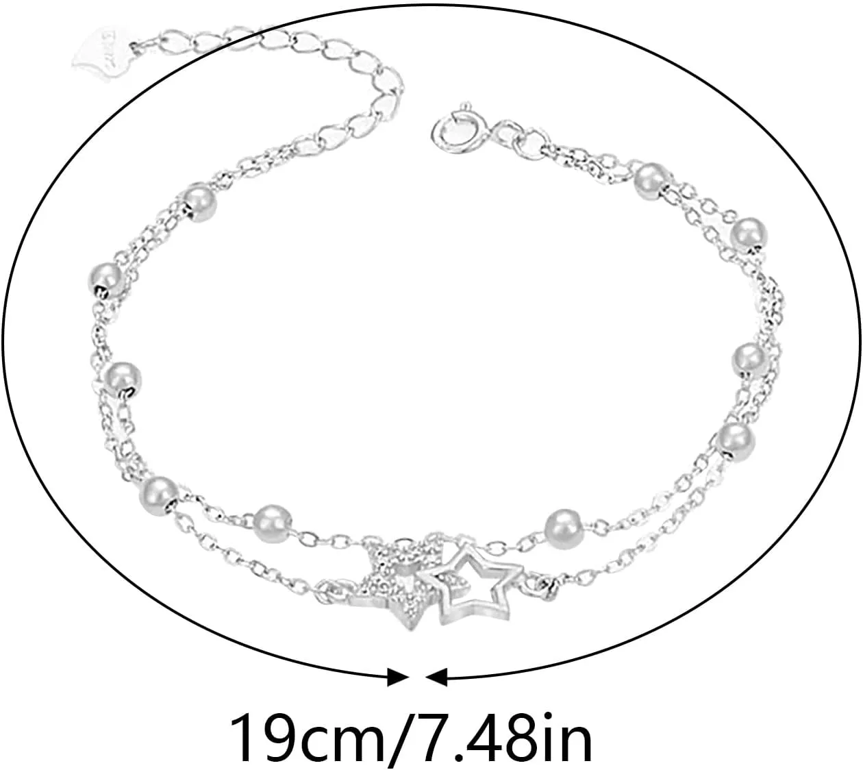 Bracelets for Women Trendy Silver 925 Sterling Silver Charm Link, Birthday Anniversary Jewelry Gifts for Wife Girlfriend Mother