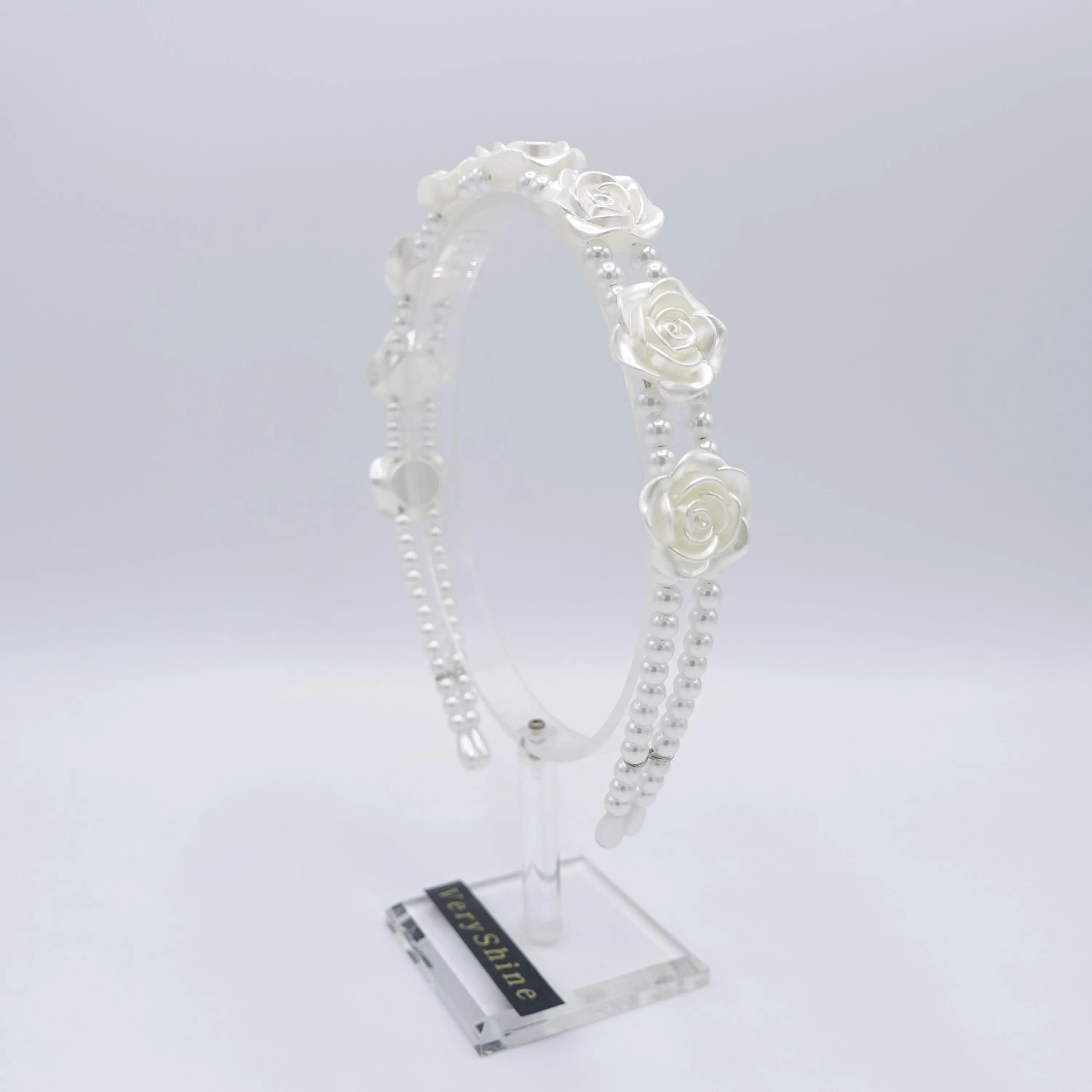bridal headband, wedding headband, pearl double headband