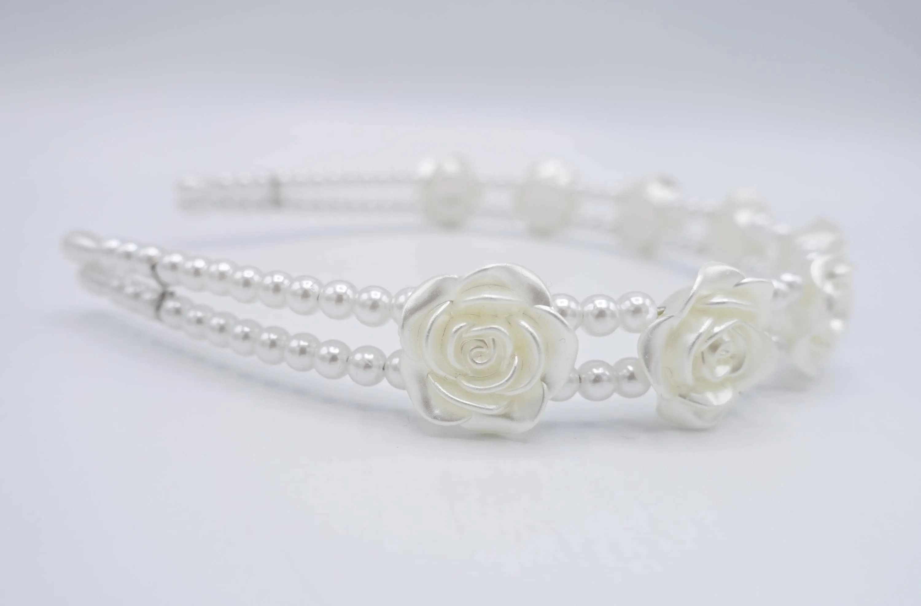 bridal headband, wedding headband, pearl double headband