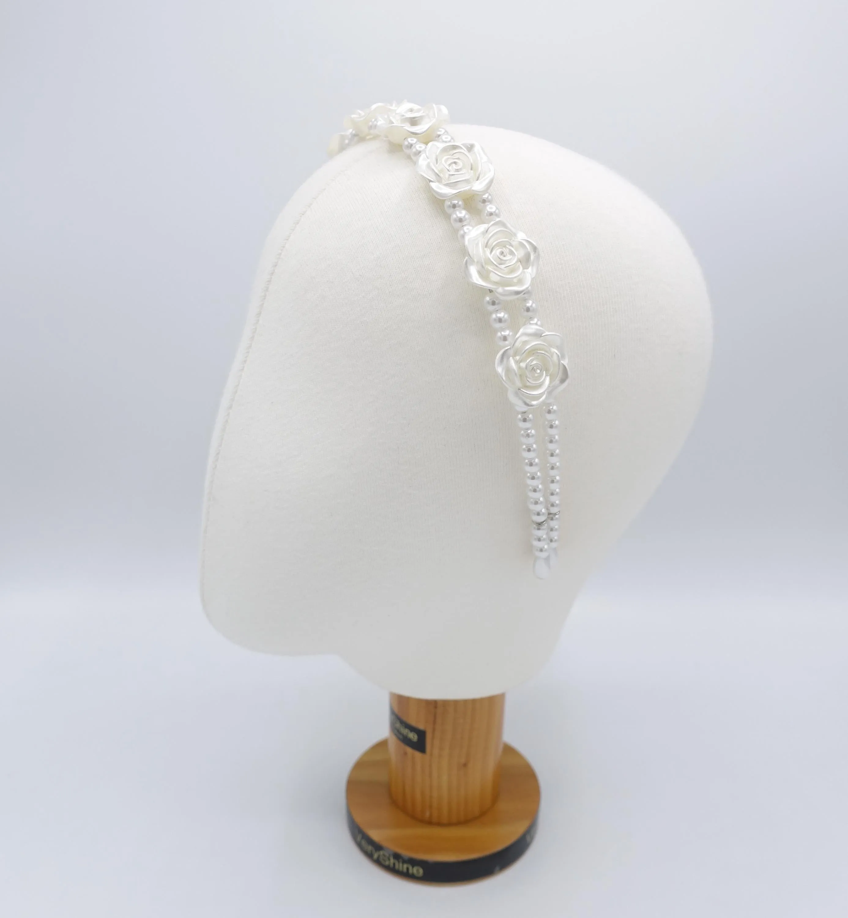 bridal headband, wedding headband, pearl double headband