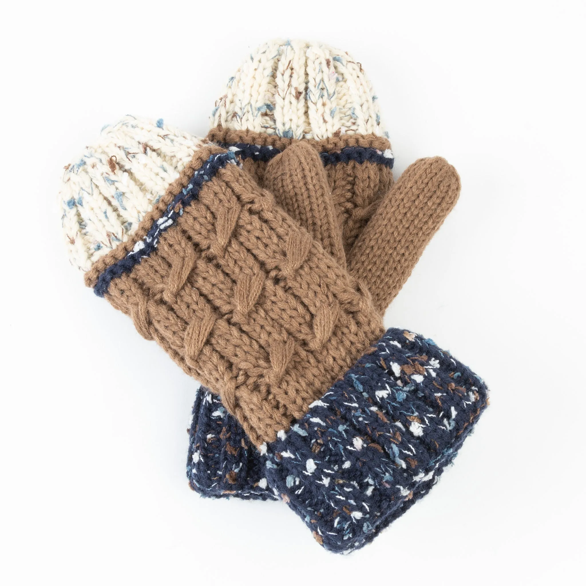 Bristol Striped Knit Fleece Lined Mitten