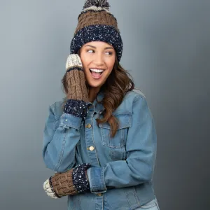 Bristol Striped Knit Fleece Lined Mitten