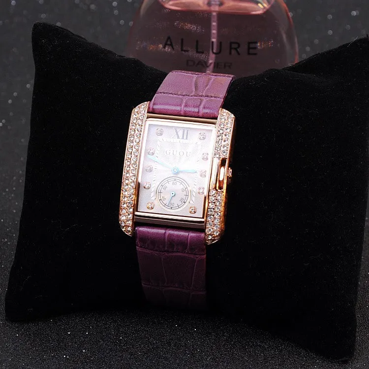 British Style Rhinestone Women's Watch
