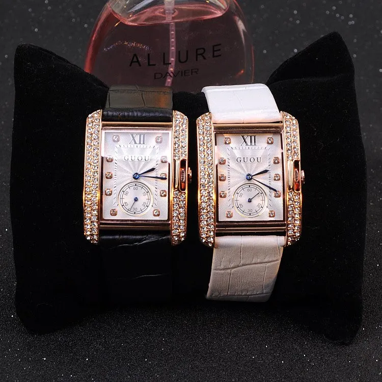 British Style Rhinestone Women's Watch