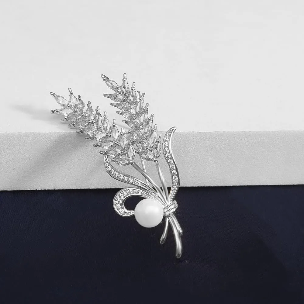 Brooch Pins for Women Fashion Jewelry Cubic Zirconia Brooches and Pins for Birthday Wedding Party Gift