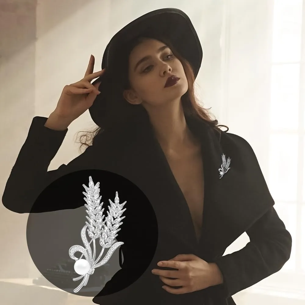 Brooch Pins for Women Fashion Jewelry Cubic Zirconia Brooches and Pins for Birthday Wedding Party Gift