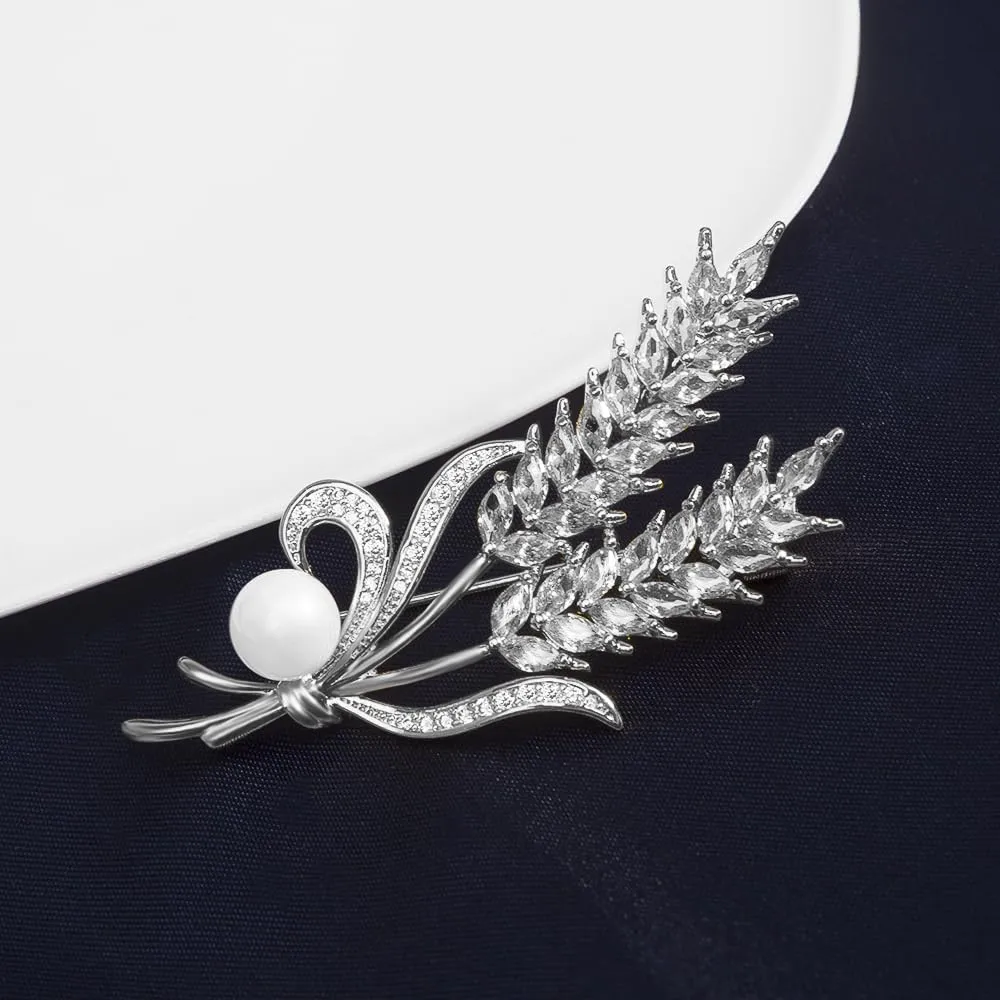 Brooch Pins for Women Fashion Jewelry Cubic Zirconia Brooches and Pins for Birthday Wedding Party Gift