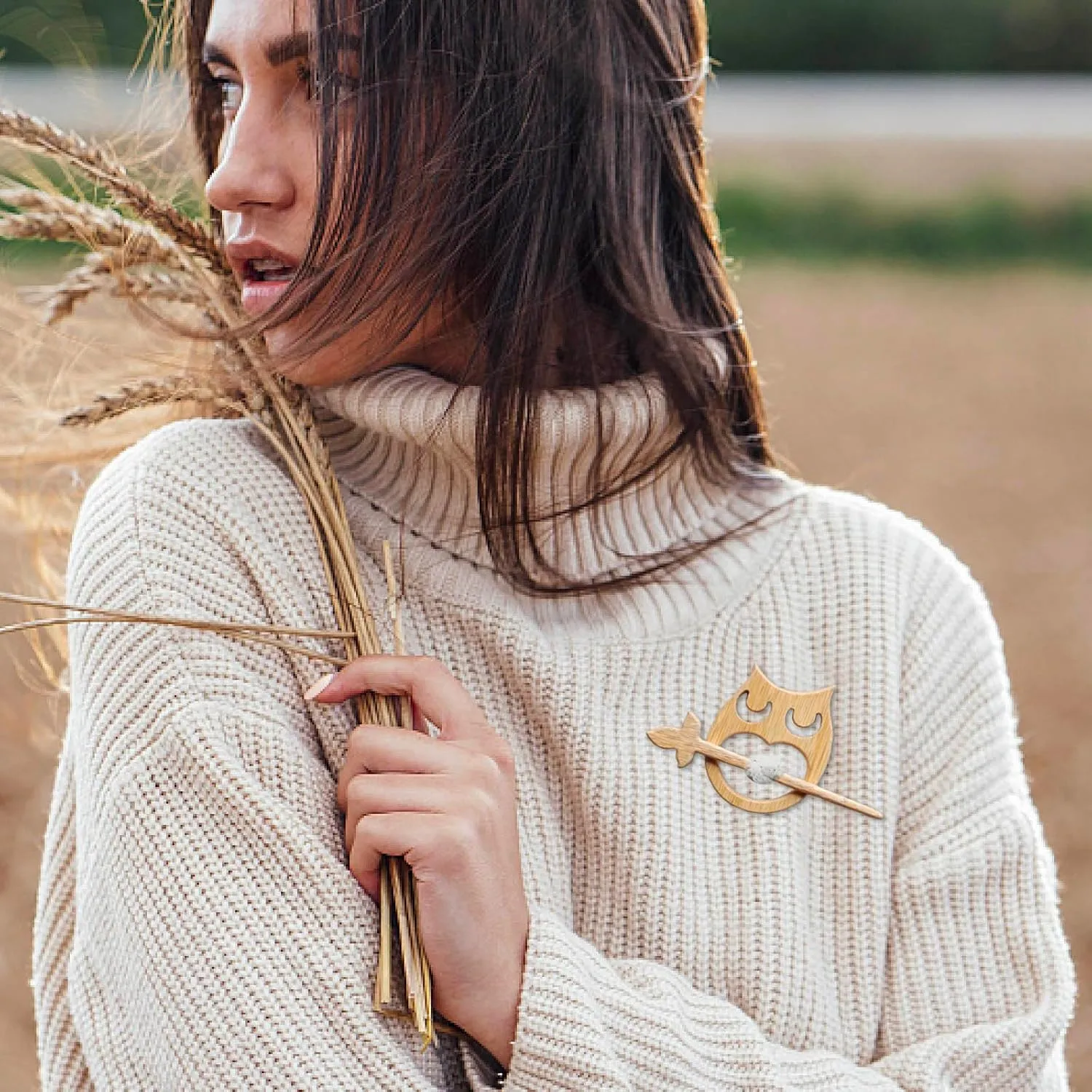 Brooch Pins for Women Fashion Wooden Animal Pattern Brooch Pin Creative Cartoon Animal Shape Aesthetic Brooch Lapel Badges Pins Sweater Clip Shawl Pin Scarf for Clothes Dress Decoration Accessories