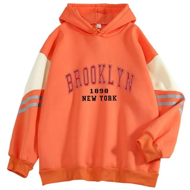 Brooklyn 1898 New York Hoodie – Unisex Oversized Korean Streetwear Sweatshirt