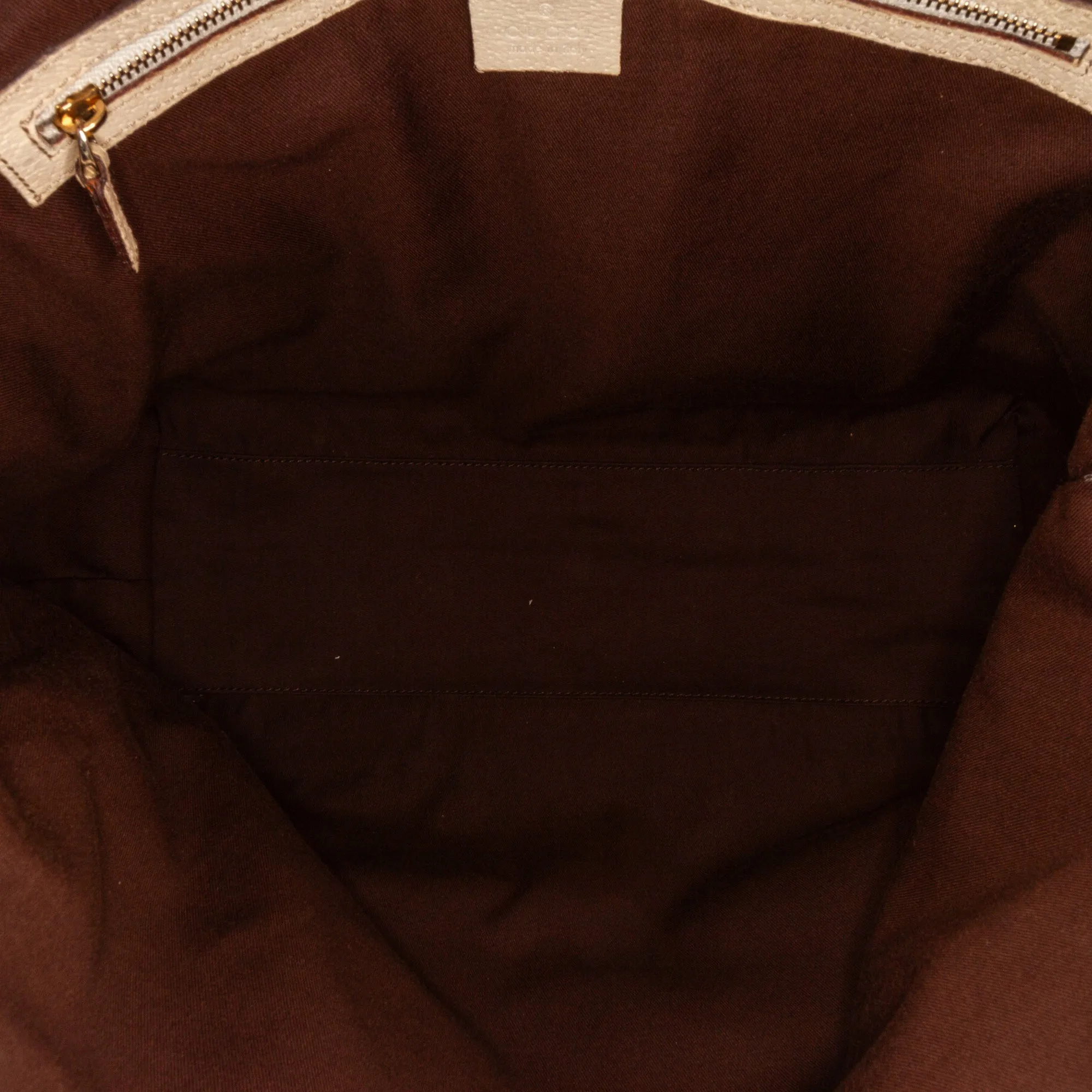 Brown Gucci GG Canvas Bamboo Tote Bag