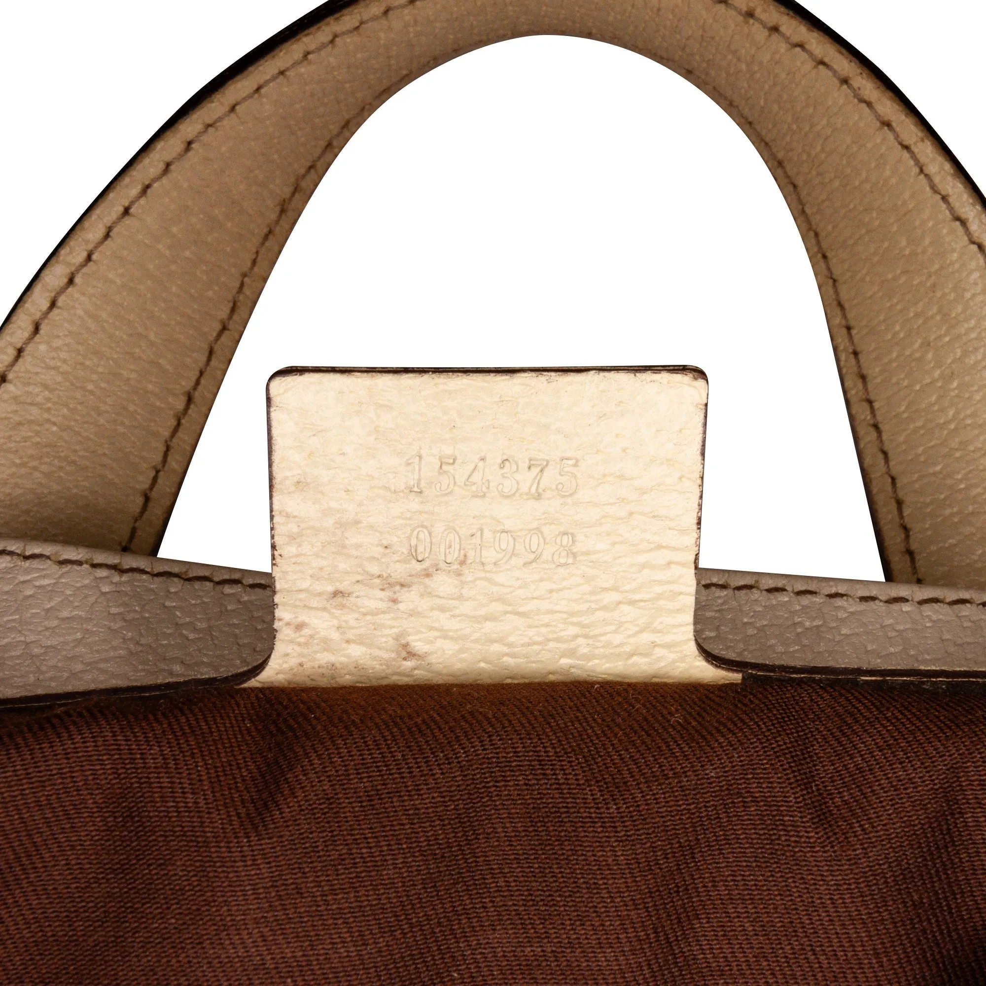 Brown Gucci GG Canvas Bamboo Tote Bag