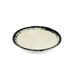 Brushstroke Rimmed Side Plate Kozara 6.5" dia