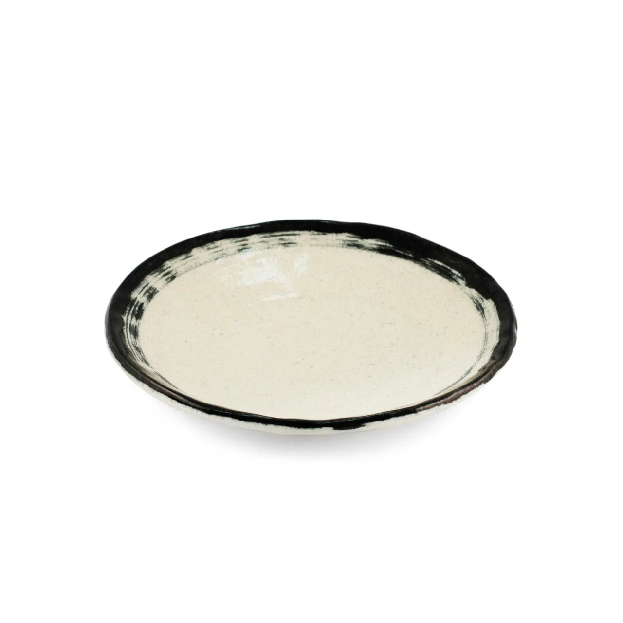 Brushstroke Rimmed Side Plate Kozara 6.5" dia