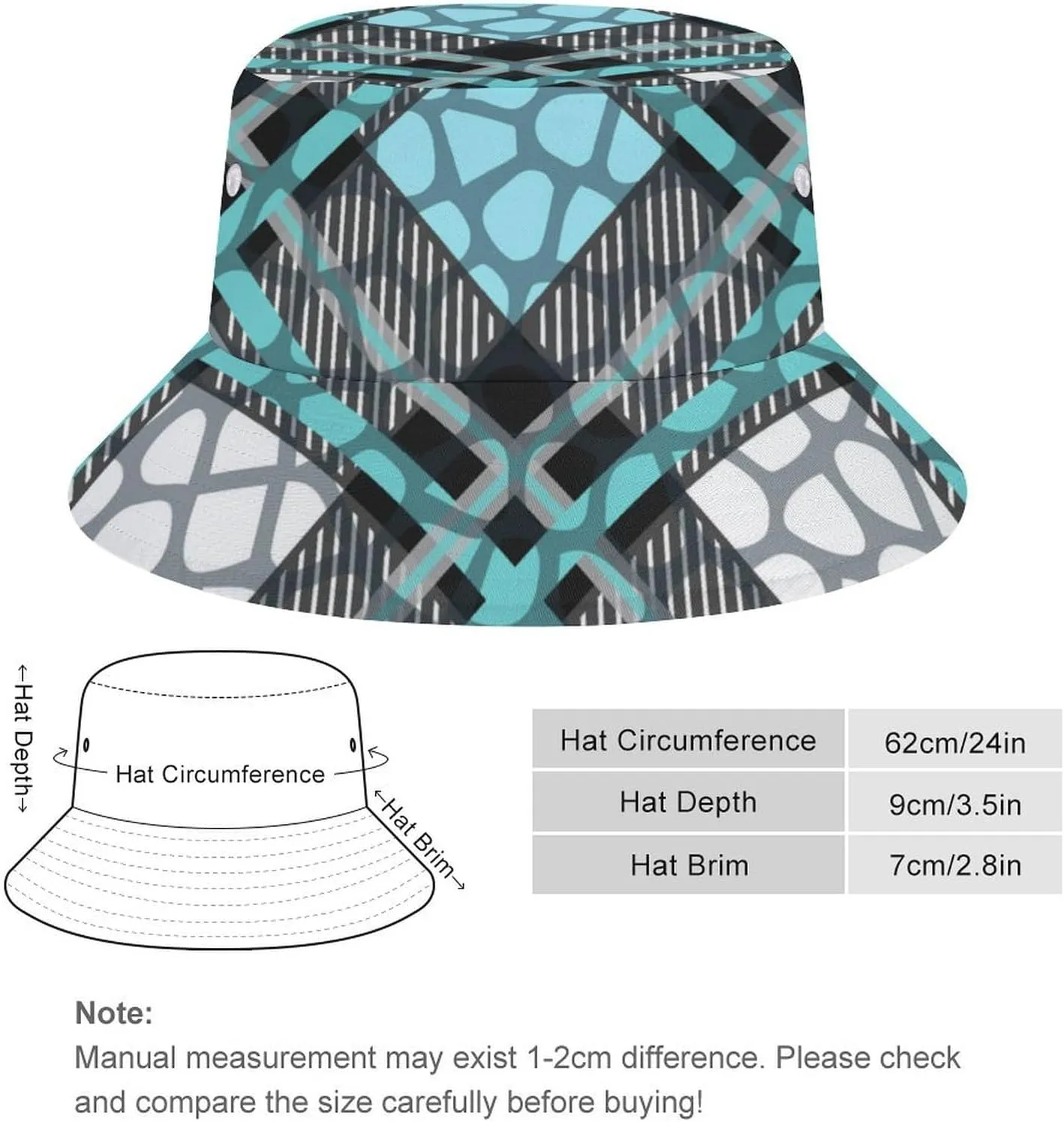 Bucket Hat Packable Fisherman Hat Summer Travel Beach Sun Hats for Men Women Outdoor