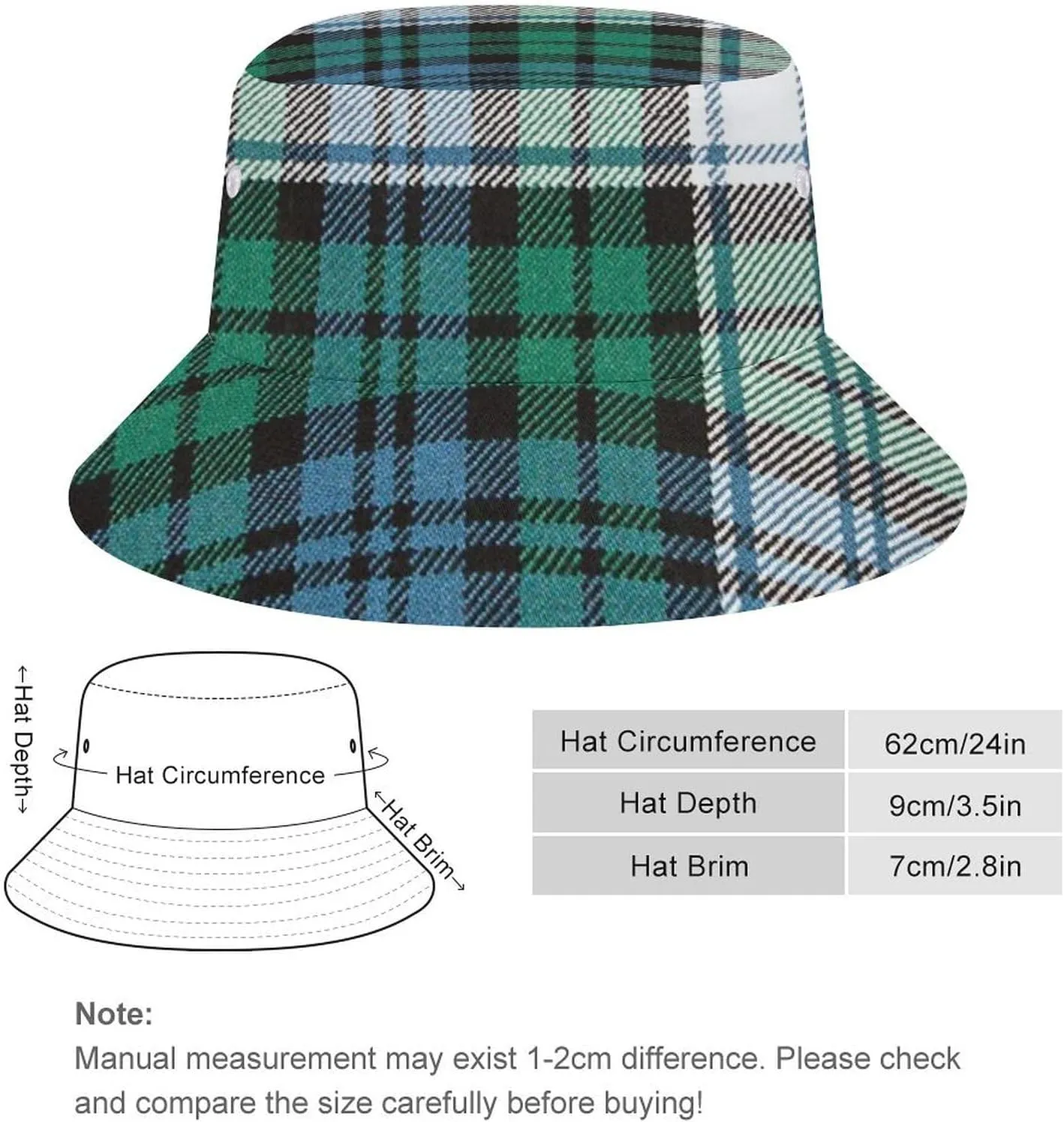 Bucket Hat Packable Fisherman Hat Summer Travel Beach Sun Hats for Men Women Outdoor