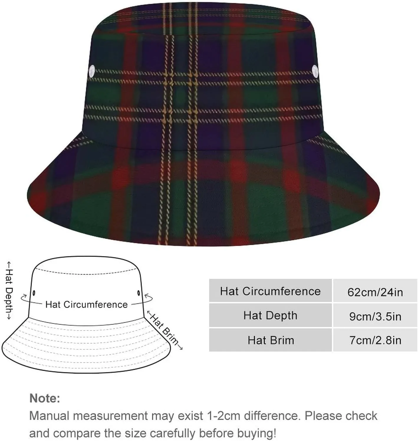 Bucket Hat Packable Fisherman Hat Summer Travel Beach Sun Hats for Men Women Outdoor