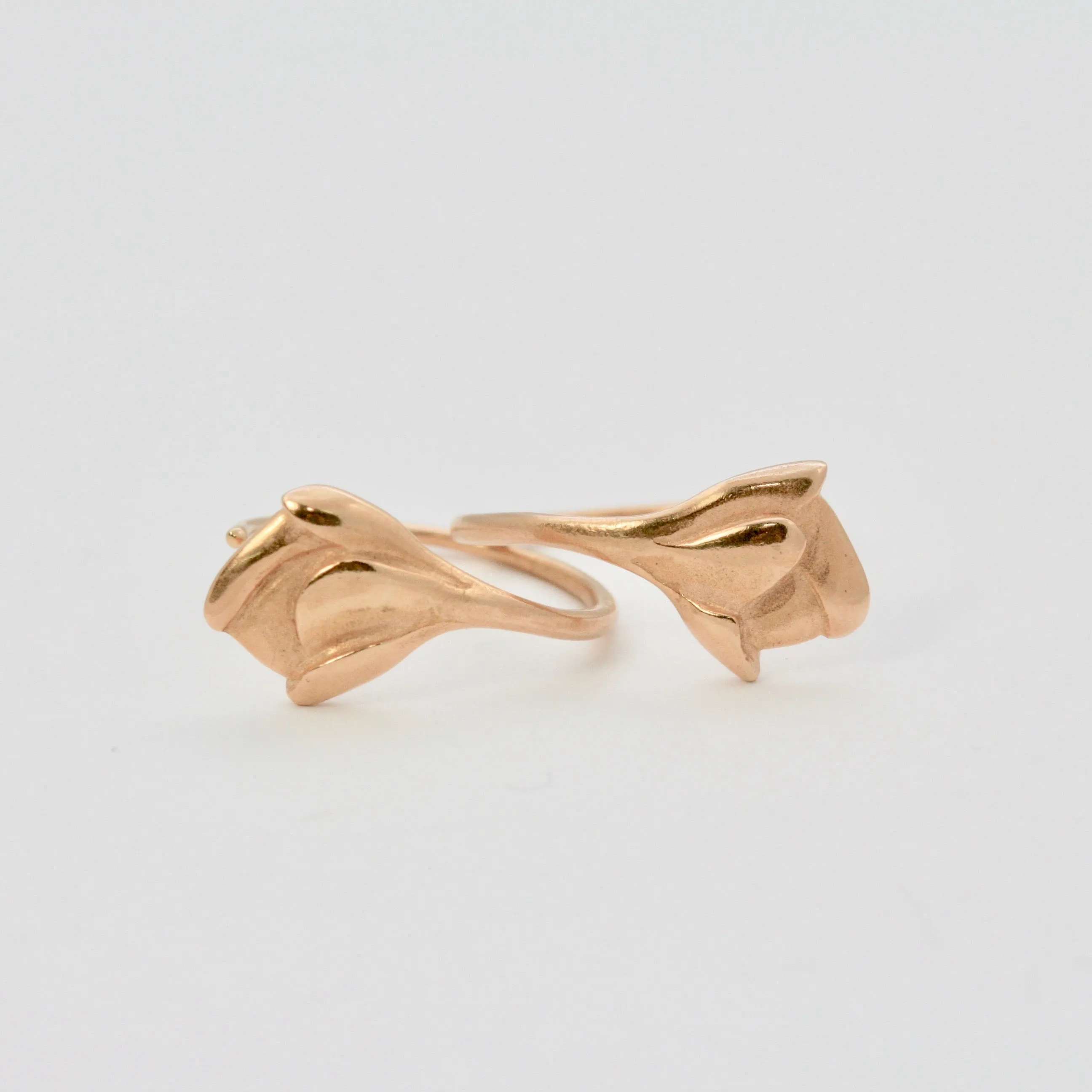Bud Flat Earrings - Tiny Flower Silver Jewellery