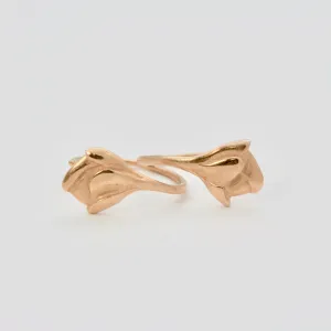 Bud Flat Earrings - Tiny Flower Silver Jewellery