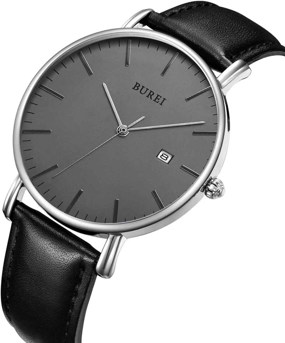 BUREI Men Wrist Watches Fashion Minimalist Analog Quartz Waterproof Watches for Men