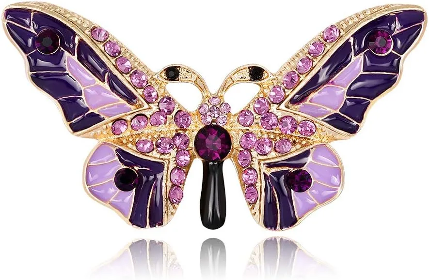 Butterfly Brooch pins Women Enamel Insect Pin Lapel Pin Safety Pin