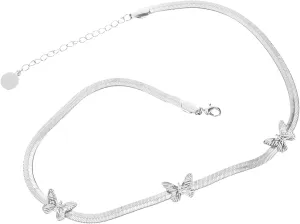 Butterfly Choker Necklace for Women Dainty Butterfly Pendant Design Versatile Statement Accessory for Everyday Wear and Special Occasions Lightweight and Comfortable Fit