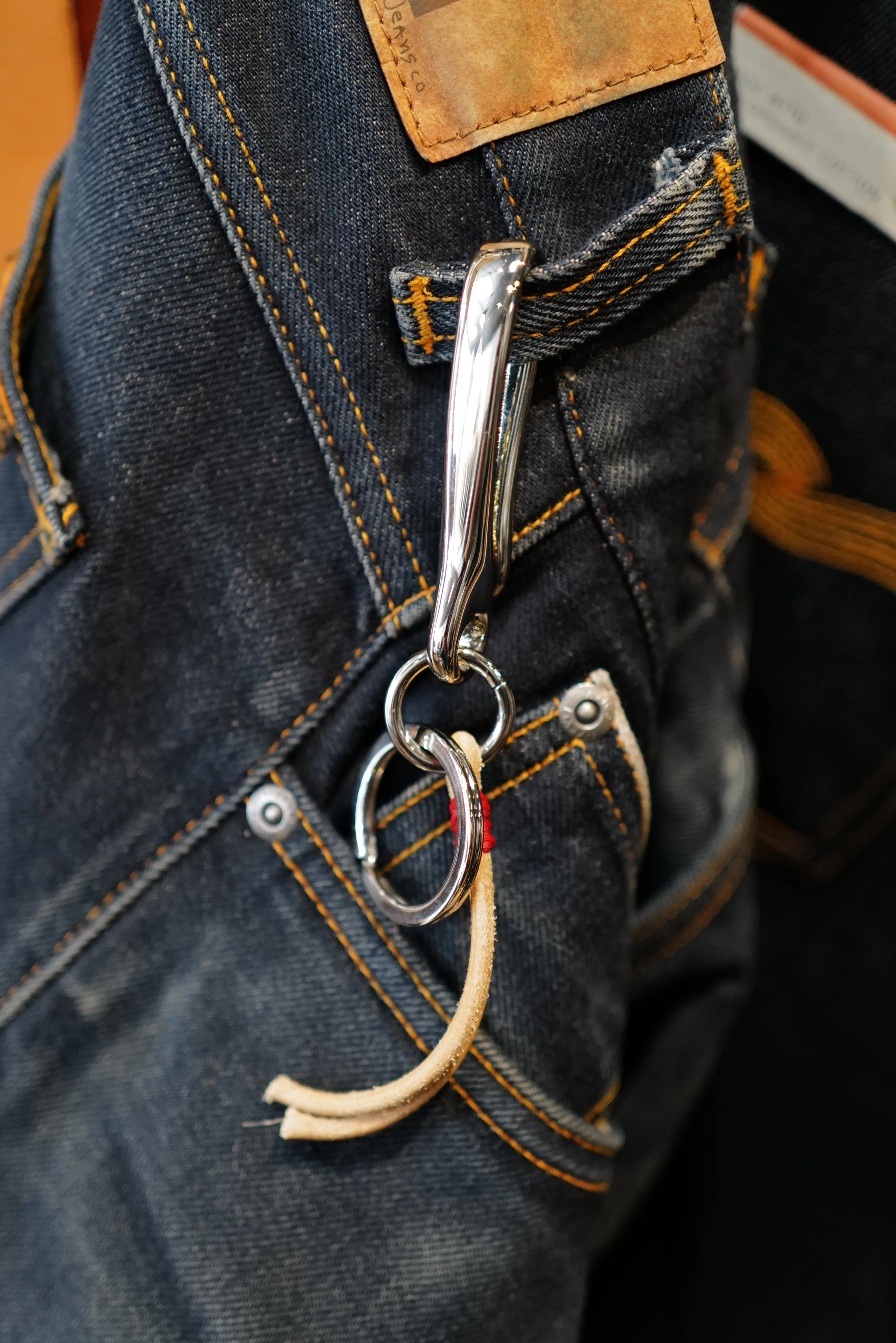ButterScotch - Japanese Fish Hook Key Chain - Polished Nickel