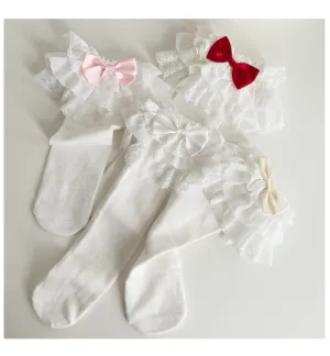 (BuyForMe) Mixiu~Child and Adults Princess Lolita Bow Socks