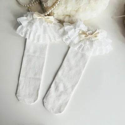 (BuyForMe) Mixiu~Child and Adults Princess Lolita Bow Socks