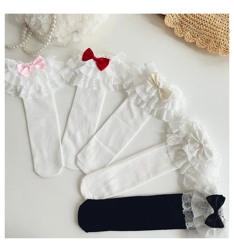 (BuyForMe) Mixiu~Child and Adults Princess Lolita Bow Socks