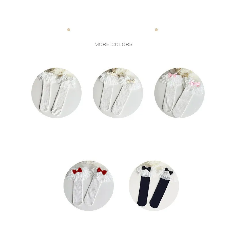 (BuyForMe) Mixiu~Child and Adults Princess Lolita Bow Socks