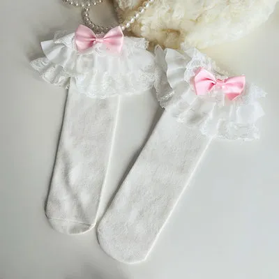 (BuyForMe) Mixiu~Child and Adults Princess Lolita Bow Socks