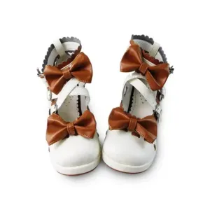 (Buyforme)Antaina~Lolita Punk Bow Mid-Heel Multicolor Shoes
