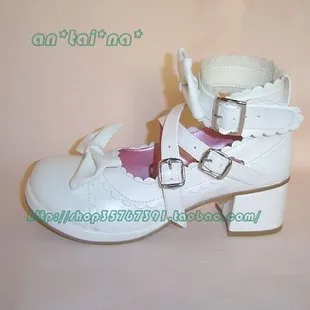 (Buyforme)Antaina~Lolita Punk Bow Mid-Heel Multicolor Shoes