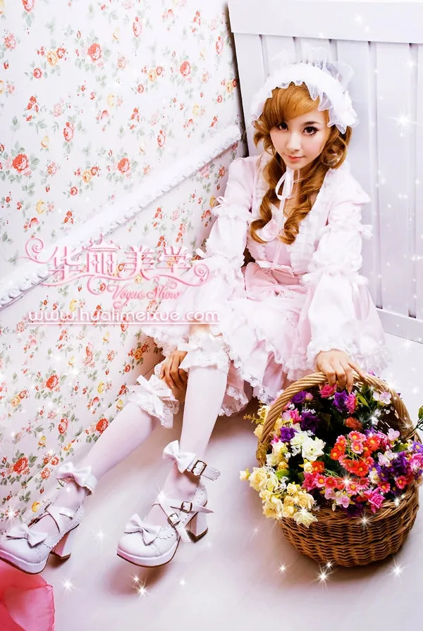 (Buyforme)Antaina~Lolita Punk Bow Mid-Heel Multicolor Shoes