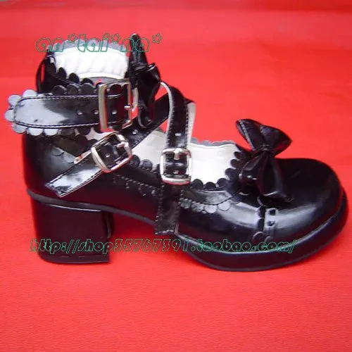 (Buyforme)Antaina~Lolita Punk Bow Mid-Heel Multicolor Shoes