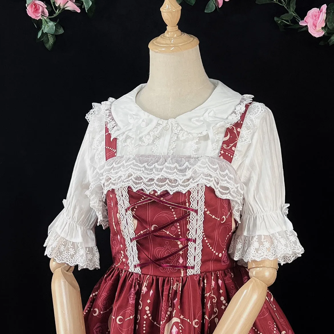 (BuyformeDMFS Lolita ~Summer Short Sleeve Cotton Lolita Blouse