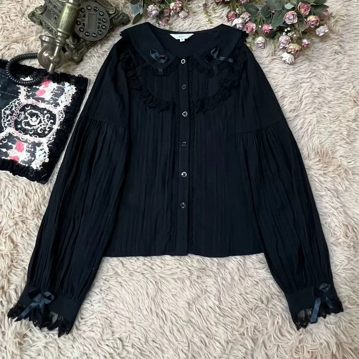 (BuyformeDMFS Lolita ~Summer Short Sleeve Cotton Lolita Blouse