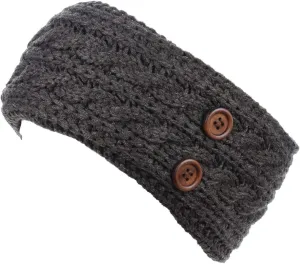 BYOS Women's Winter Cozy Cable Fleece Lined Knit Headband Earwarmer & Gloves Set