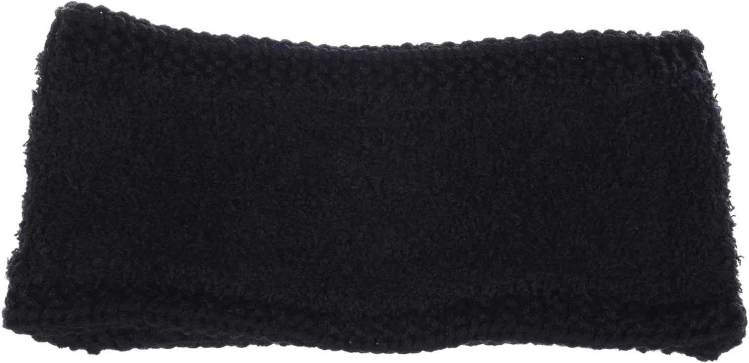BYOS Women's Winter Cozy Cable Fleece Lined Knit Headband Earwarmer & Gloves Set