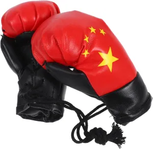 Cabilock Mini Boxing Gloves Pendant Flag Style Car Ornaments Boxing Holiday Present
