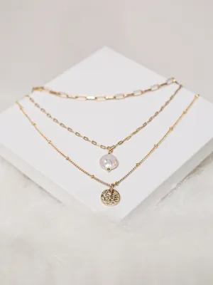 Call Back Pearl Layered Necklace